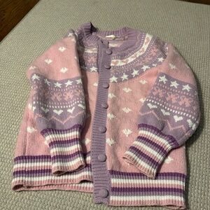 EUC love shack fancy cardigan with hearts